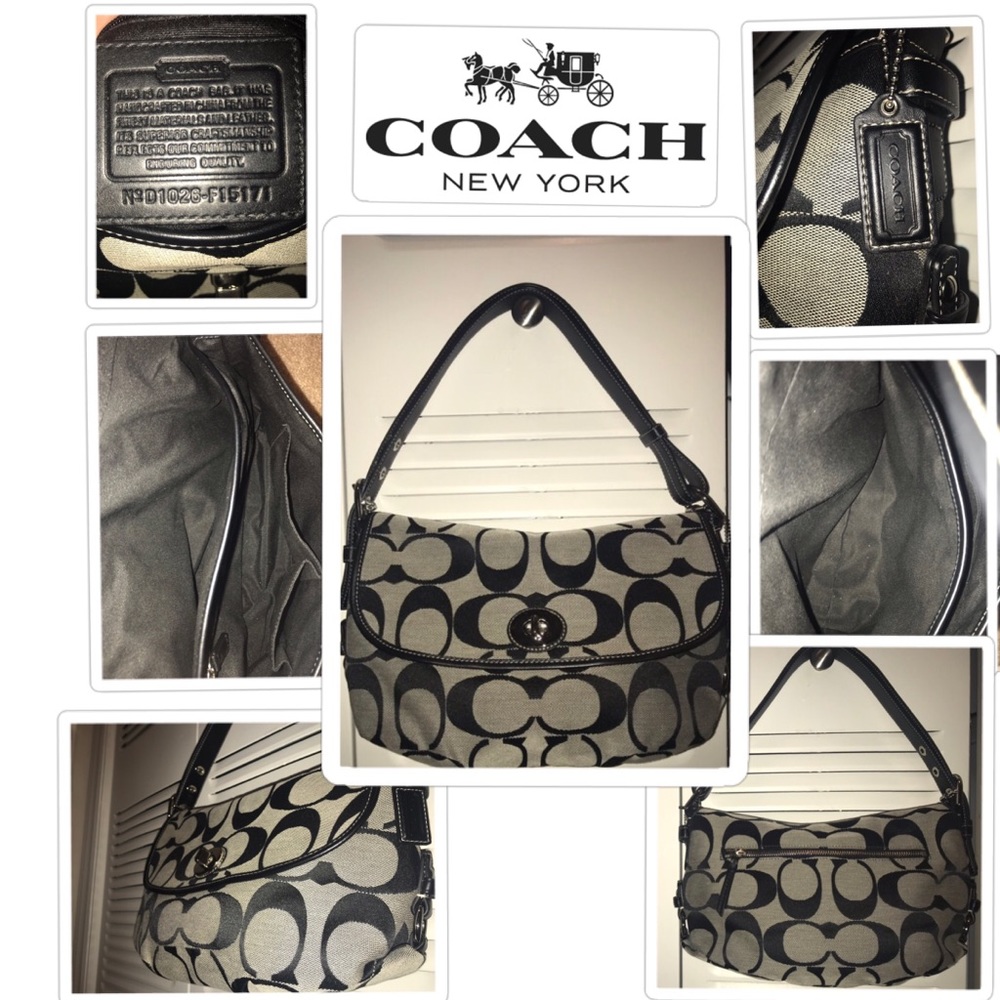 Authentic Coach Signature Jacquard Canvas bag